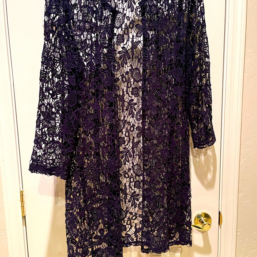 Chicos Navy Lace Jacket